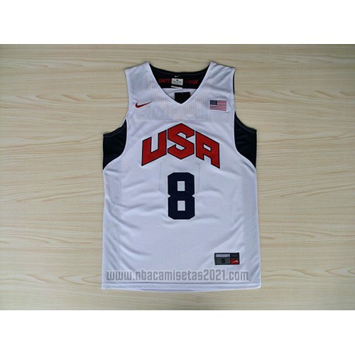 Camiseta USA 2012 Deron Williams #8 Blanco